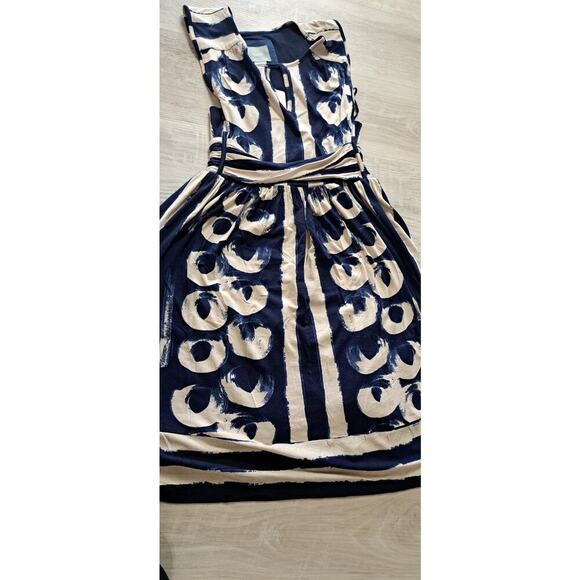 ANTHROPOLOGIE MAEVE Womens Navy Marin Sennebec Fit & Flare Jersey Dress XS - Picture 8 of 13